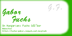 gabor fuchs business card